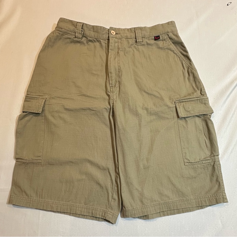 FUBU Khaki Cargo Shorts Mens W38 Loose Fit